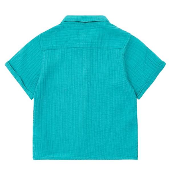 Kids Bonton Ice Short Sleeved Shirt - Teal Green Kids Bonton Ice Short Sleeved Shirt - Teal Green