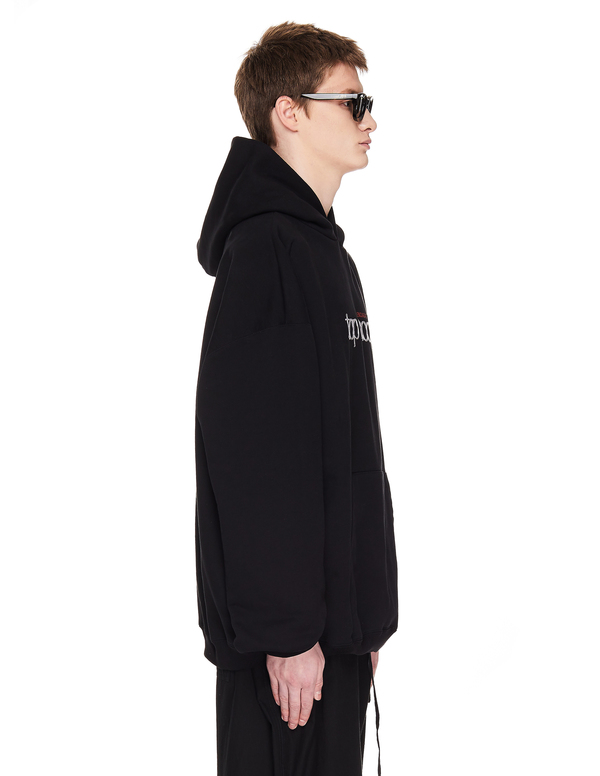 Balenciaga Cotton Topmodel Hoodie - Black | Garmentory