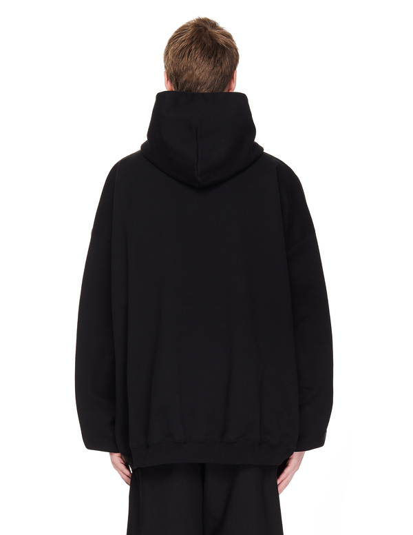 Balenciaga Cotton Topmodel Hoodie - Black | Garmentory