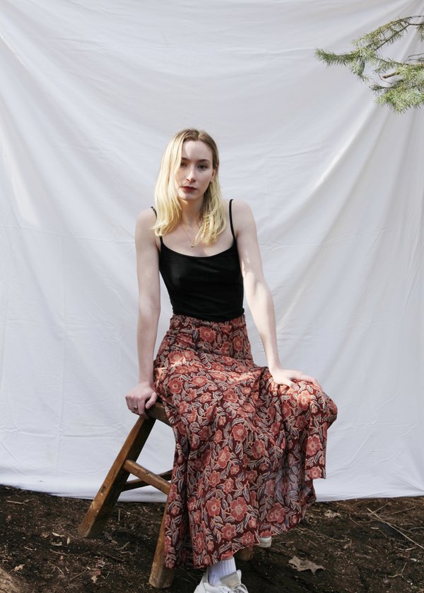 Matta NY Matta Rangini Kalamkari Skirt - Rose Matta NY Matta Rangini Kalamkari Skirt - Rose