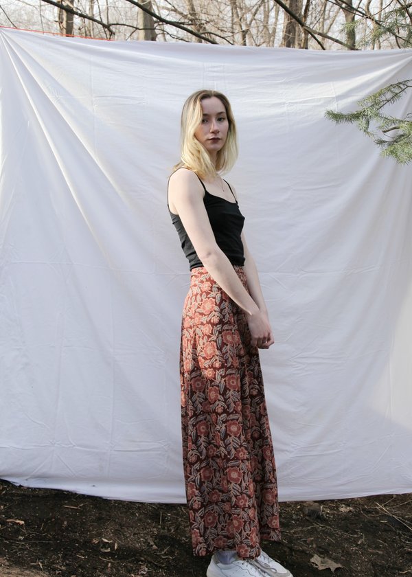 Matta NY Matta Rangini Kalamkari Skirt - Rose Matta NY Matta Rangini Kalamkari Skirt - Rose