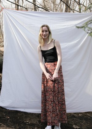 Matta NY Matta Rangini Kalamkari Skirt - Rose Matta NY Matta Rangini Kalamkari Skirt - Rose
