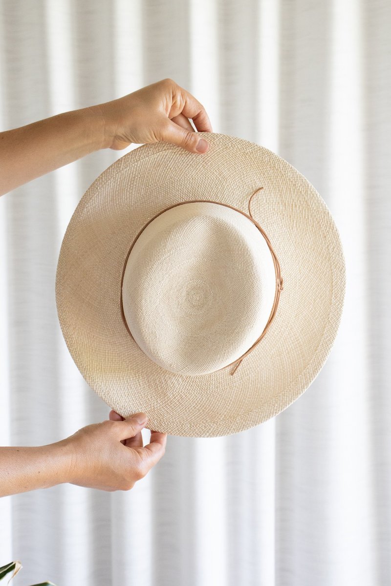 Brookes Boswell Jackson Hat in Natural Panama Straw Garmentory