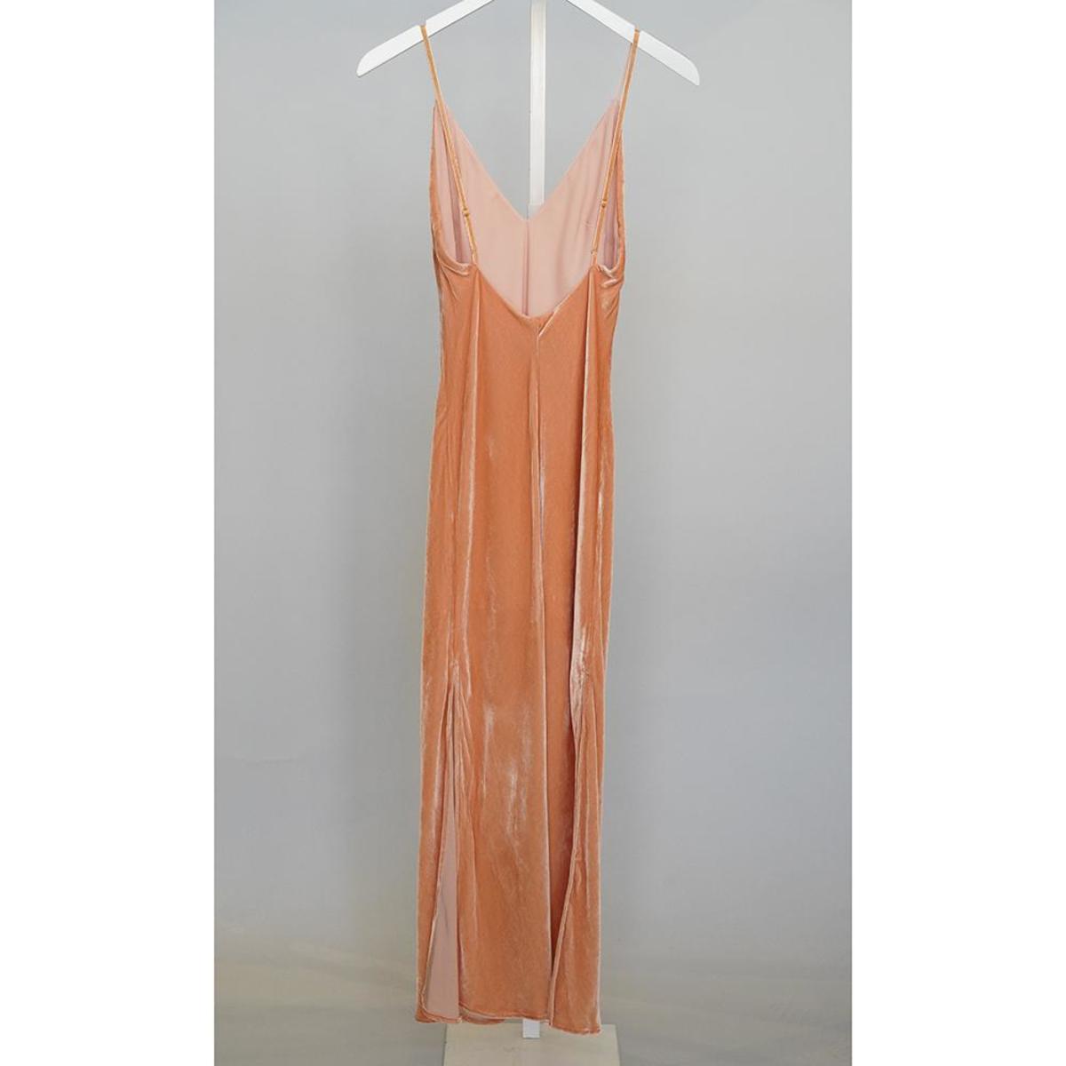 Le Superbe Nomad Velvet Slip Dress - Blush - Image 2 of 2