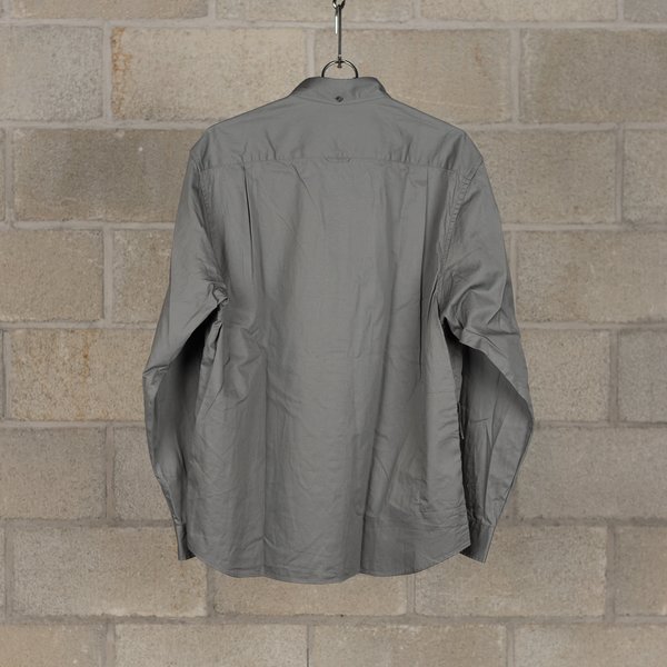 Uniform Experiment Garbardine Back Concealed Pocket Big Button Down Shirt - Grey Uniform Experiment Garbardine Back Concealed Pocket Big Button Down Shirt - Grey
