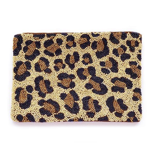 Pattino Shoe Boutique Ink and Alloy Beaded Clutch - Cheetah Pattino Shoe Boutique Ink and Alloy Beaded Clutch - Cheetah