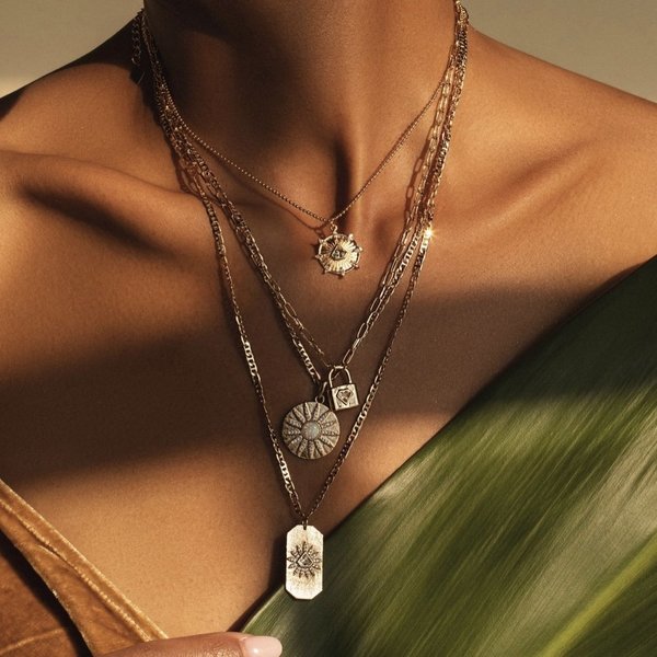 Joy Dravecky Indio Lock Necklace - Aqua Joy Dravecky Indio Lock Necklace - Aqua