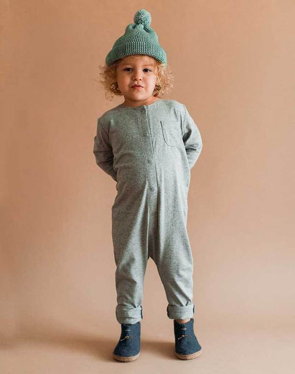 KIDS Gray Label Organic Playsuit - Grey KIDS Gray Label Organic Playsuit - Grey