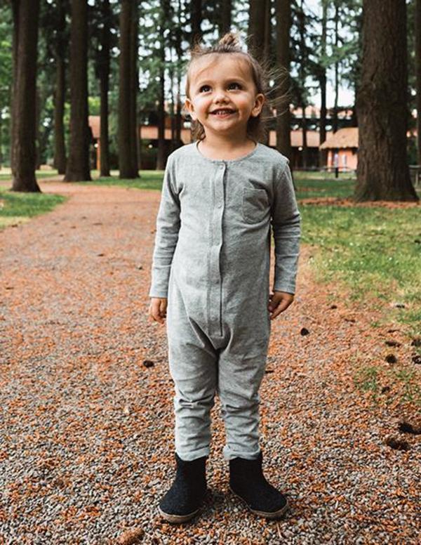 KIDS Gray Label Organic Playsuit - Grey KIDS Gray Label Organic Playsuit - Grey