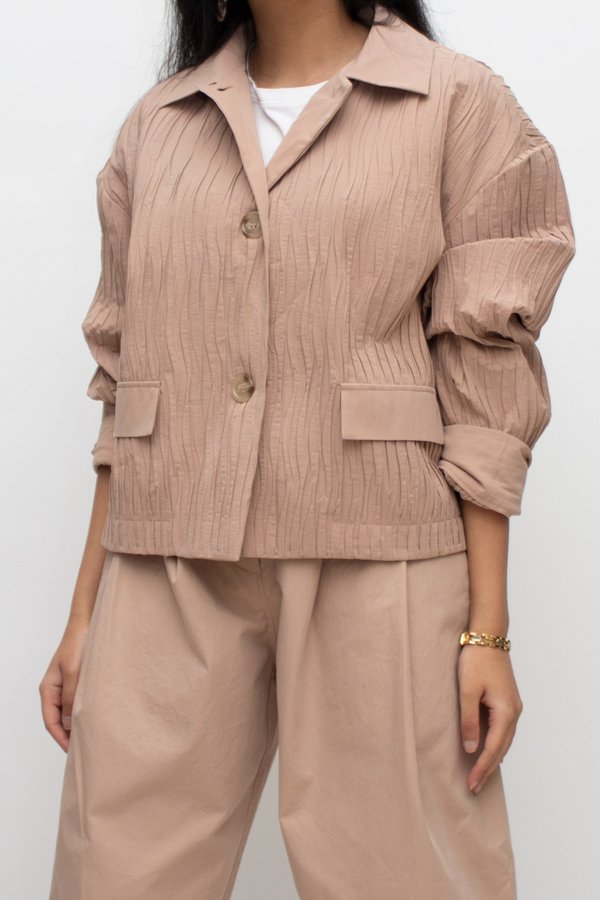 W A N T S Canyon Crinkle Pleated Jacket W A N T S Canyon Crinkle Pleated Jacket