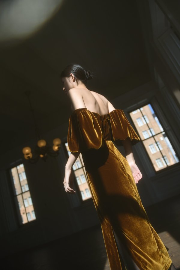Kamperett VERONA VELVET MIDI DRESS - MADE TO ORDER | Garmentory