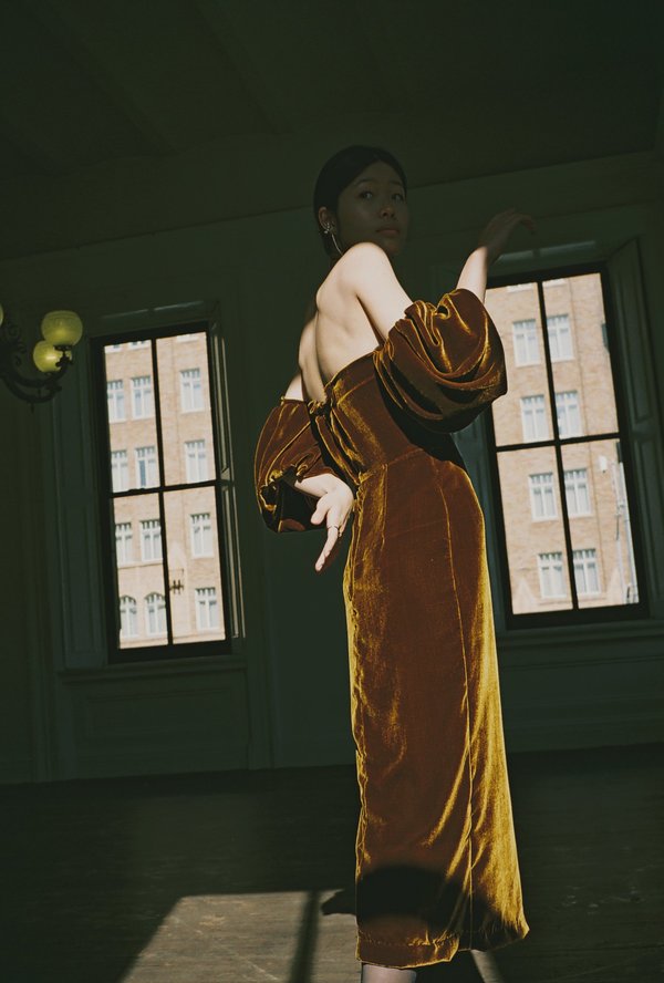 Kamperett VERONA VELVET MIDI DRESS - MADE TO ORDER | Garmentory