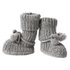 Kids Tane Organics Baby Alpaca Sock Ties Booties - Frost Grey - Thumbnail 1