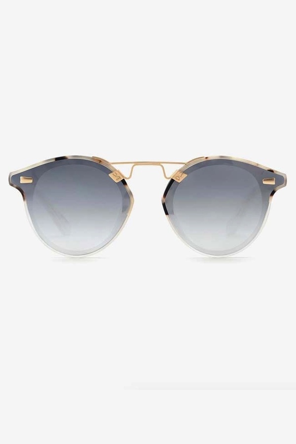 Krewe Irma Sunglasses in Oyster & Black Crystal Krewe Simone Oyster Black And Crystal 24K main image 4