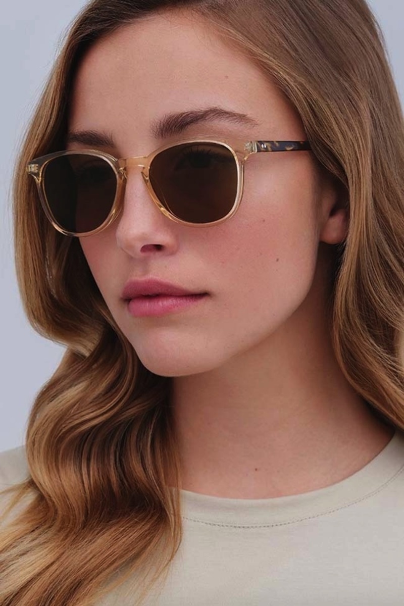 KREWE Oliver Polarized Sunglasses OLIVIER | Champagne + Rue Tortoise Polarized | KREWE main image 4