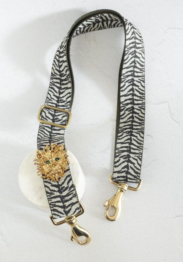 Gabriele Frantzen Lion on Zebra Belt and Strap - Gold Gabriele Frantzen Lion on Zebra Belt and Strap - Gold