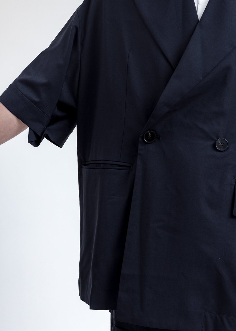 CORNERSTONE Short Sleeves Blazer - Navy | Garmentory