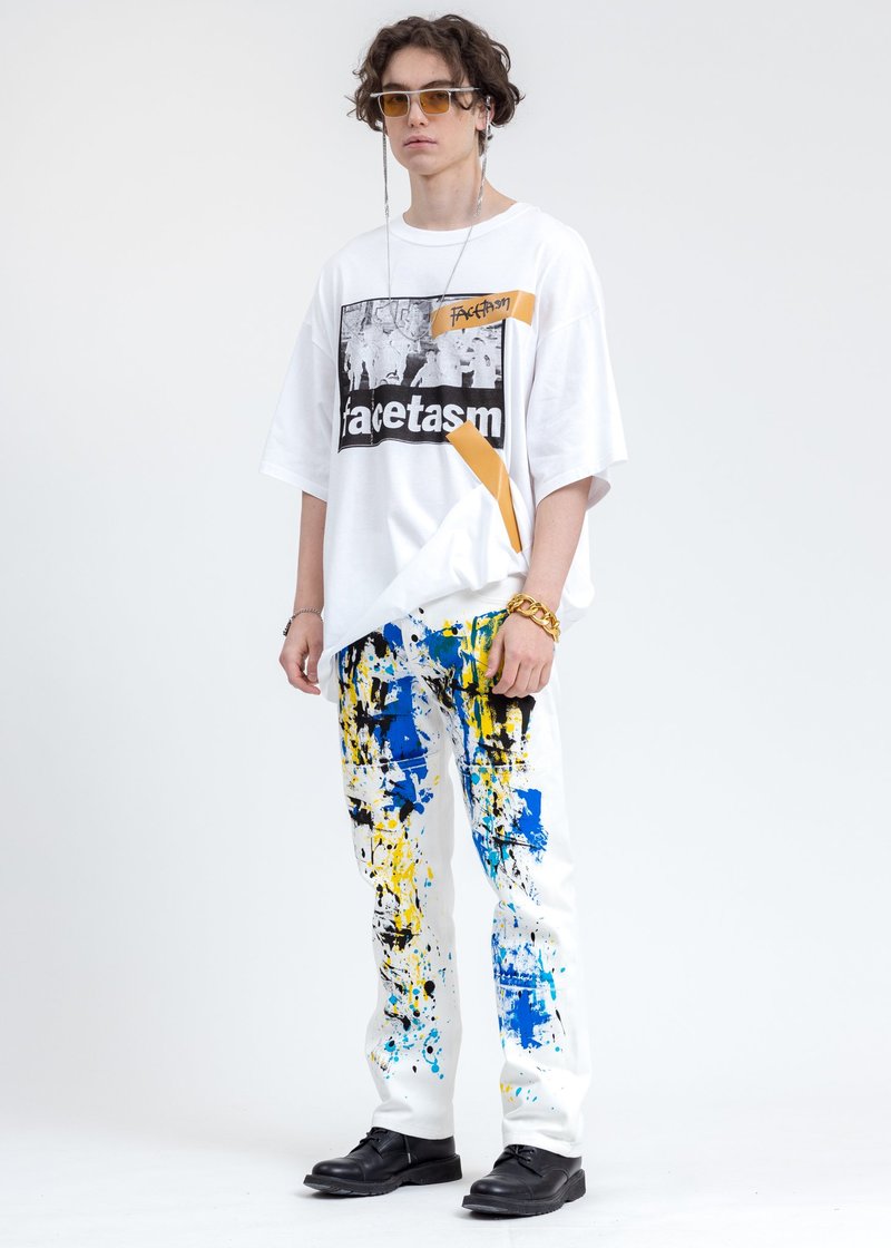 Facetasm Gum Tape Big Tee - White | Garmentory