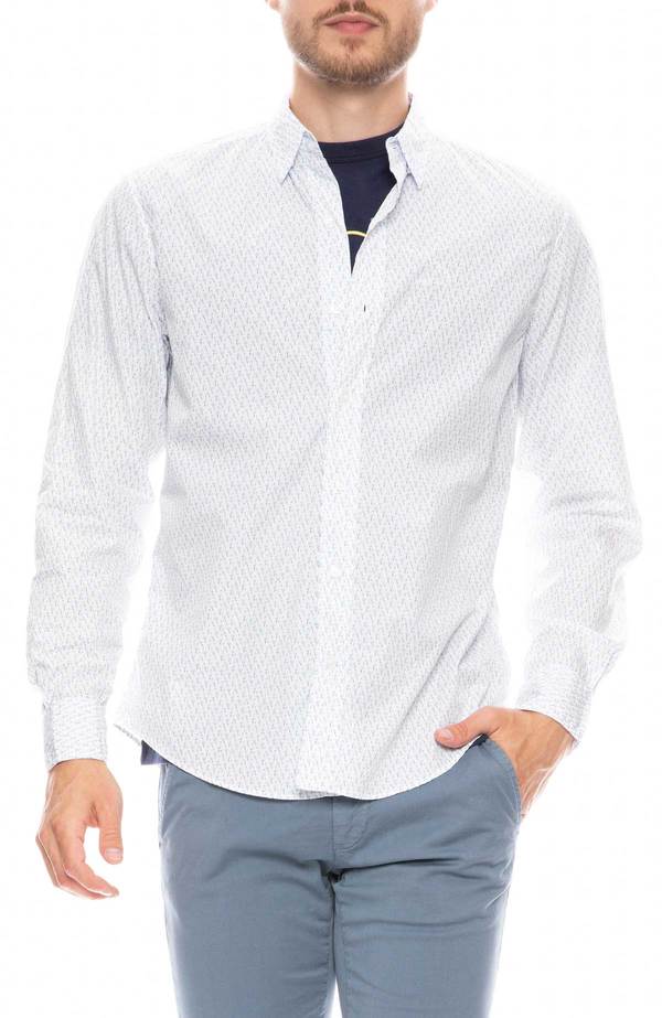 Frank & Eileen Finbar Shirt with Bird Print - LIGHT BLUE Frank & Eileen Finbar Shirt with Bird Print - LIGHT BLUE