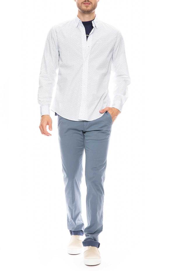 Frank & Eileen Finbar Shirt with Bird Print - LIGHT BLUE Frank & Eileen Finbar Shirt with Bird Print - LIGHT BLUE