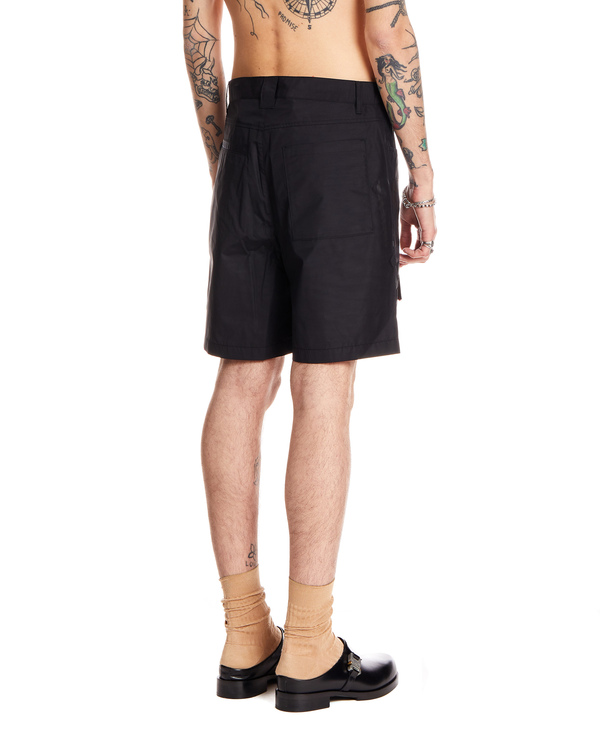 Heron Preston Cotton Blend Cargo Shorts - Black | Garmentory