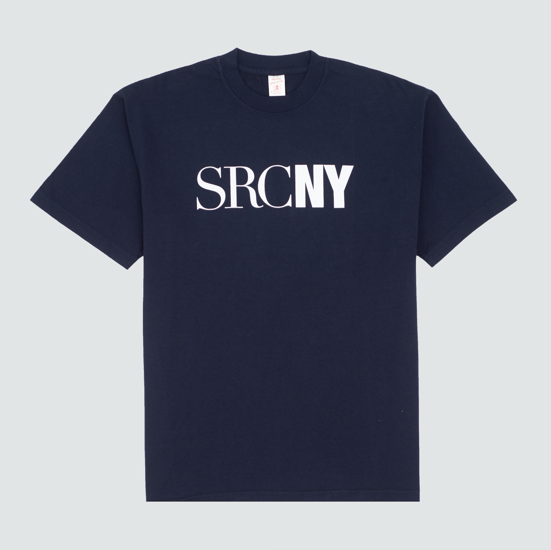 Sporty & Rich SRCNY T-Shirt, Navy | Garmentory