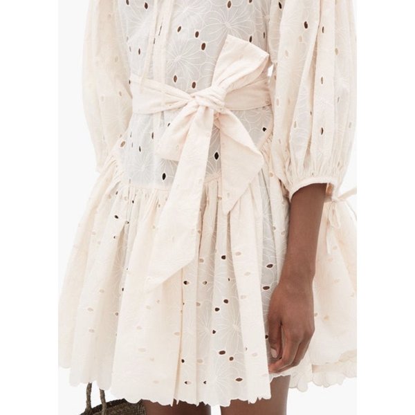 knee length dresses for ladies Innika Choo Scallop Frill Iva Biigdress