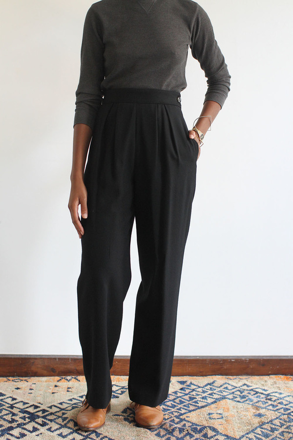 vintage high waisted pleated pants