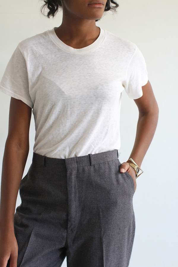 RAWSON Vintage Grey Wool High Waist Pleated Trousers RAWSON Vintage Grey Wool High Waist Pleated Trousers
