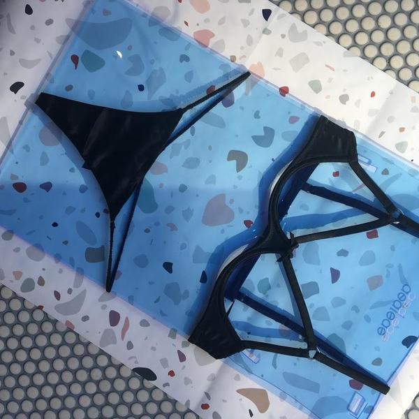 Fleur Du Mal Strappy Cupless Underwire Black Garmentory