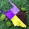 Laura Urbinati Four Colori Colorblock 1 Piece - Lilac/Acid Brown - Thumbnail 1