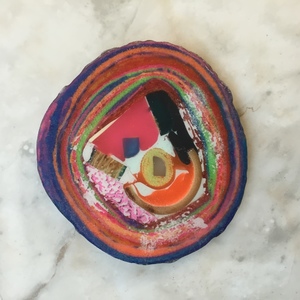 COASTERS,CHEN & KAI CHEN & KAI RESIN "COLD CUT" COASTERS COASTERS,CHEN & KAI CHEN & KAI RESIN "COLD CUT" COASTERS