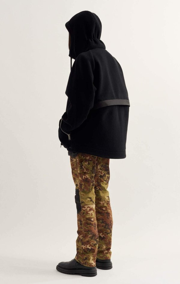 Adyar Virgin Wool Melton Shell Parka - black Adyar Virgin Wool Melton Shell Parka - black
