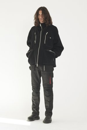 Adyar Virgin Wool Melton Shell Parka - black Adyar Virgin Wool Melton Shell Parka - black