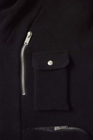 Adyar Virgin Wool Melton Shell Parka - black Adyar Virgin Wool Melton Shell Parka - black