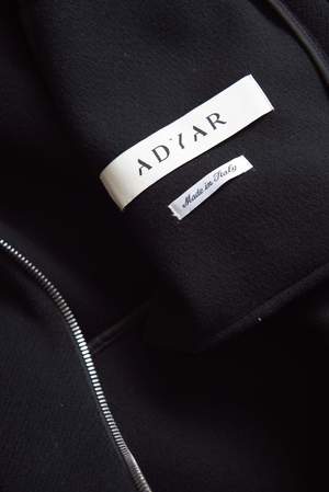 Adyar Virgin Wool Melton Shell Parka - black Adyar Virgin Wool Melton Shell Parka - black