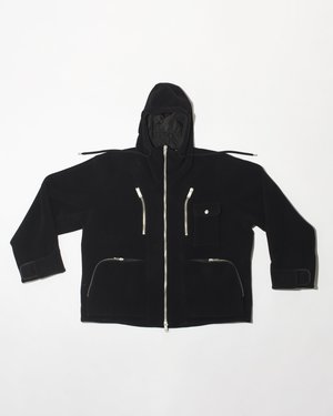 Adyar Virgin Wool Melton Shell Parka - black Adyar Virgin Wool Melton Shell Parka - black