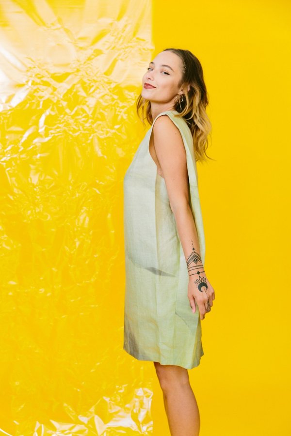 KAAREM pupal sleeveless print dress - seaweed jelly print KAAREM pupal sleeveless print dress - seaweed jelly print