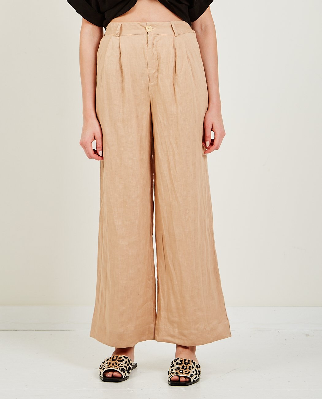 Stateside Linen Tailored Wide Leg Pant 