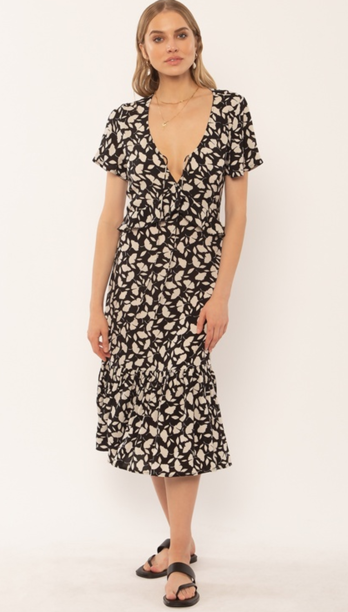 PARK AVENUE WOVEN WOVEN MIDI DRESS main image 1