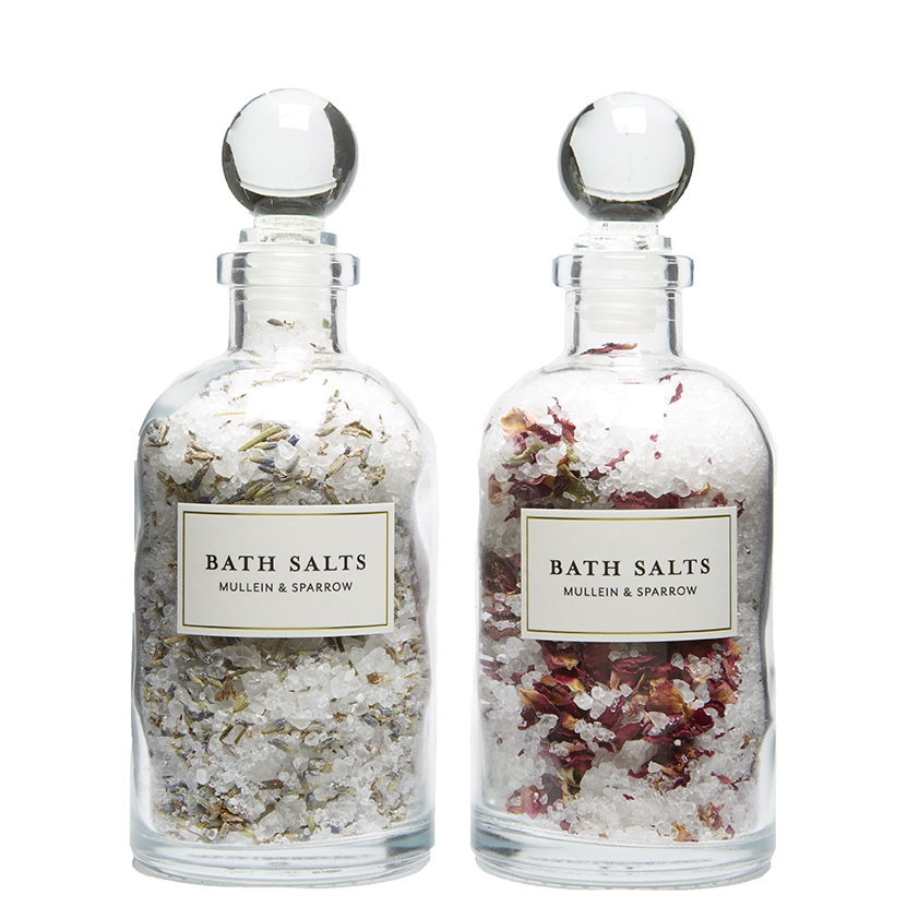 Mullein & Sparrow Rose & Lavender Bath Salt Set Garmentory