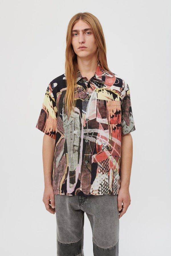 Our Legacy Peace Crowd Box Shortsleeve Shirt - Print