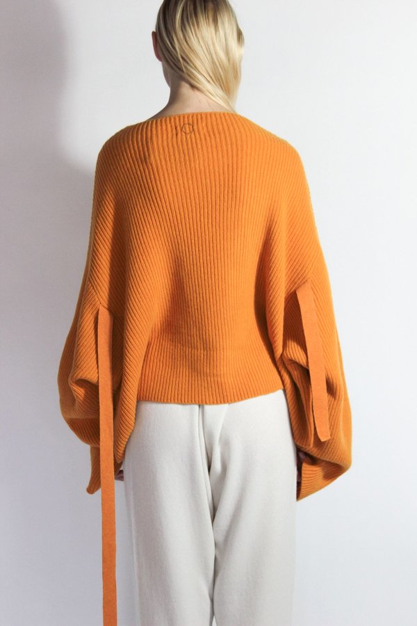 Oyuna Knitted Elbow Strap Cashmere Pullover - Honey Oyuna Knitted Elbow Strap Cashmere Pullover - Honey