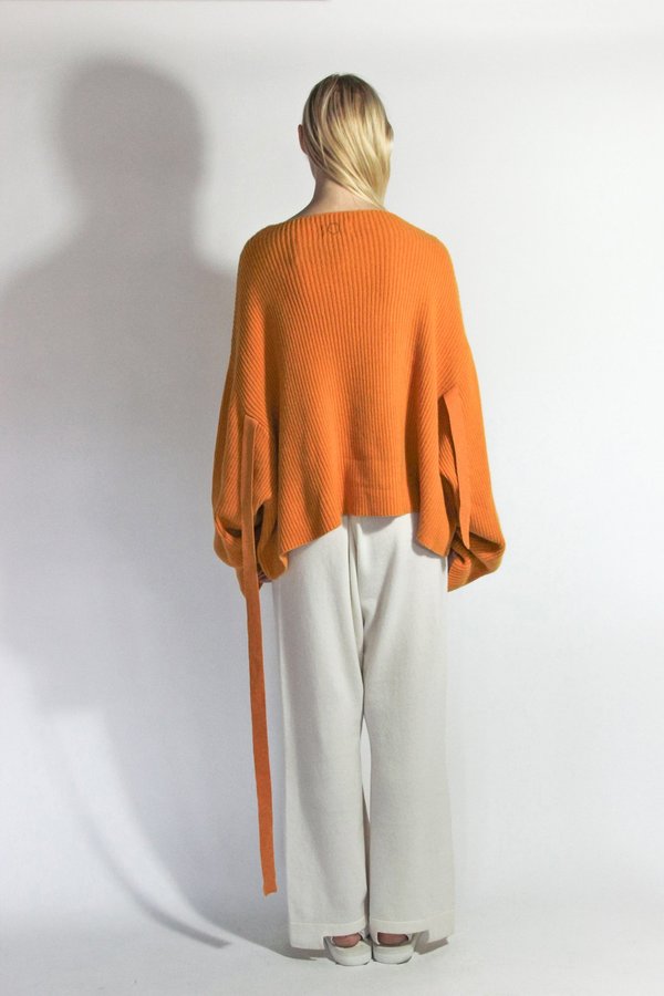 Oyuna Knitted Elbow Strap Cashmere Pullover - Honey Oyuna Knitted Elbow Strap Cashmere Pullover - Honey