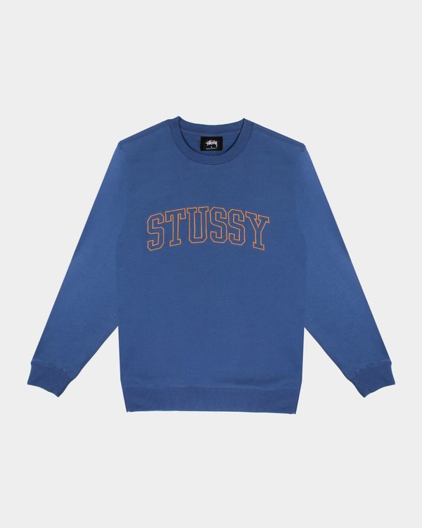 Stussy Outline Applique Crew - Navy | Garmentory