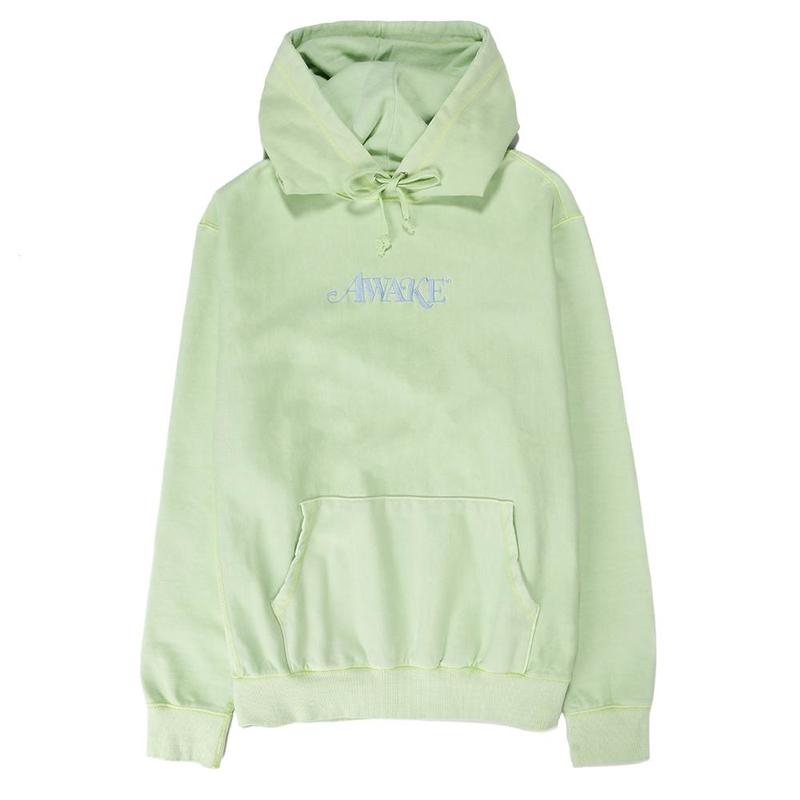 【AWAKE NY】EMBROIDERED LOGO HOODIE PALE MAUVE TWILLSCRIPTLOGOHOODIEBLACK2_gr