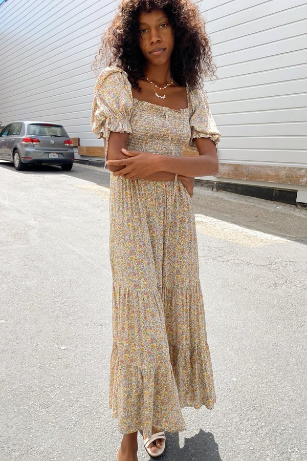 slim fit dress slacks + Beryll Julie Silk Maxi Dress main image 0