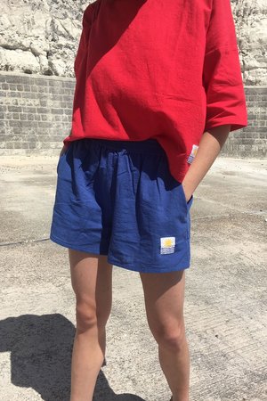 L.F. Markey Basic Linen Shorts - Cobalt L.F. Markey Basic Linen Shorts - Cobalt