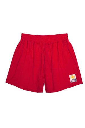 L.F. Markey Basic Linen Shorts - Red L.F. Markey Basic Linen Shorts - Red
