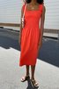 Lisa Says Gah Tammy Midi Dress - Tomato - Thumbnail 2